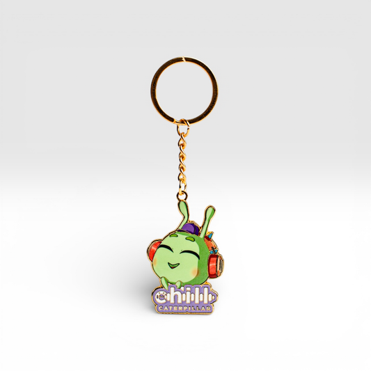 Chill Caterpillar Logo Keychain